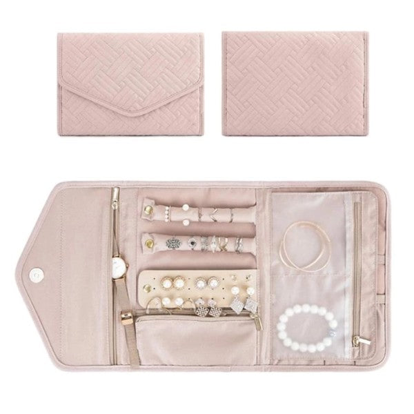 Pink Travel Jewelry Case