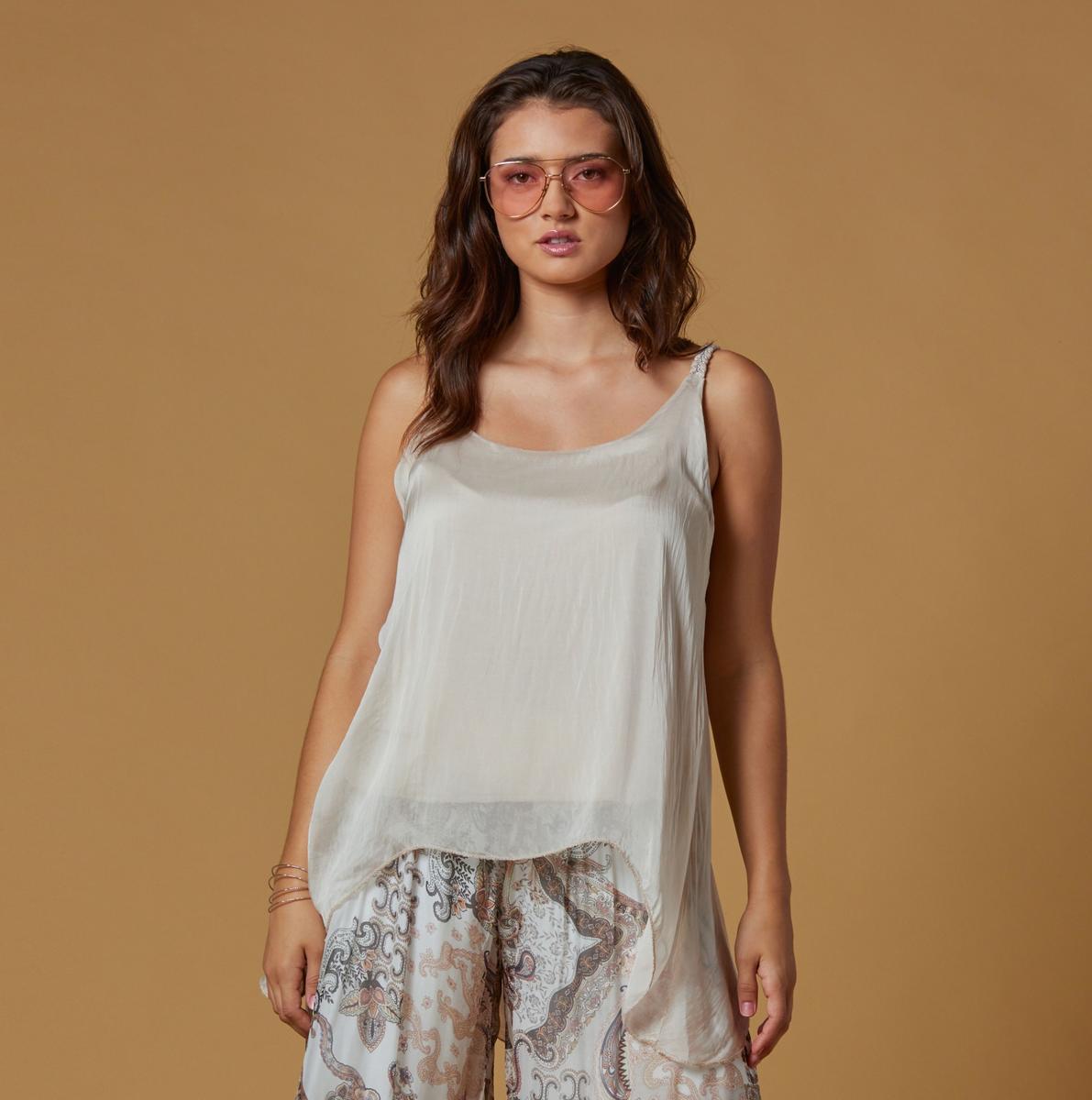The Pearl Silk Tank Top