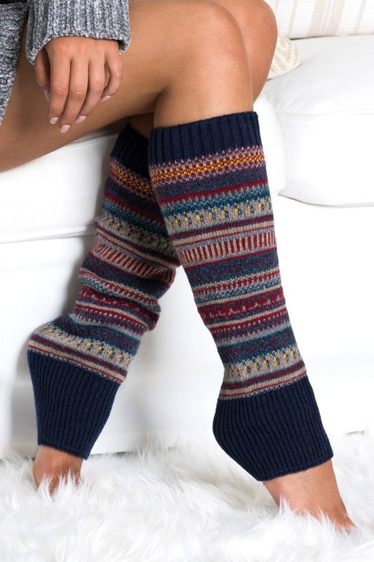 Holiday Stripes Leg Warmers