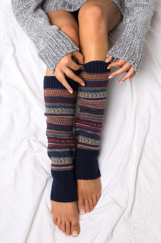 Holiday Stripes Leg Warmers