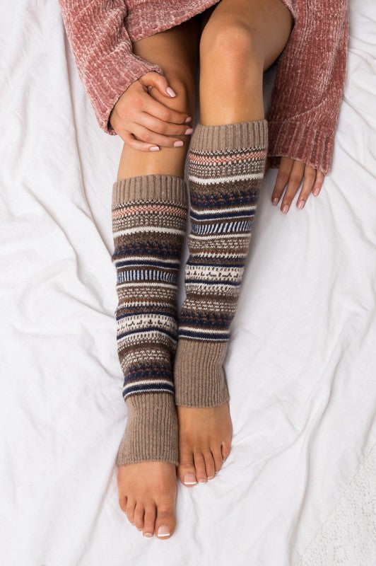 Holiday Stripes Leg Warmers