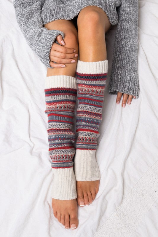 Holiday Stripes Leg Warmers