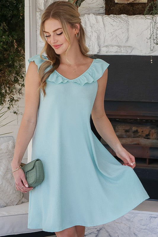 Ruffle Trim Fun Day Dress