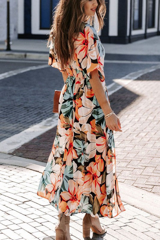 Floral Print Midi Dress