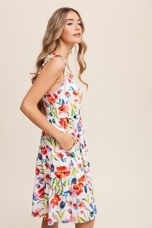 Flower Print Summer Dress