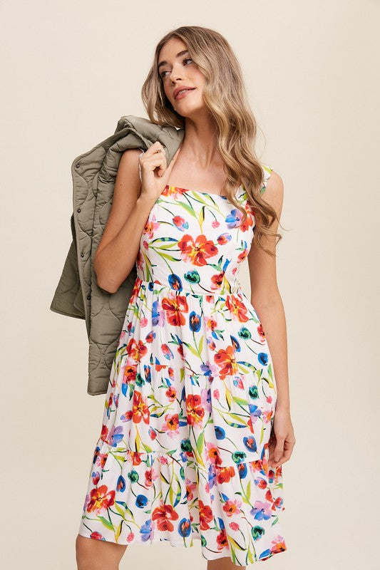 Flower Print Summer Dress