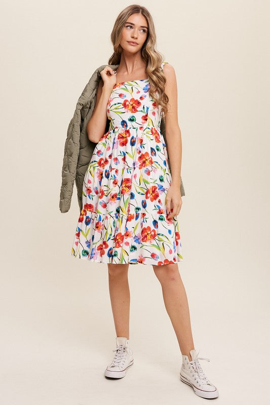 Flower Print Summer Dress