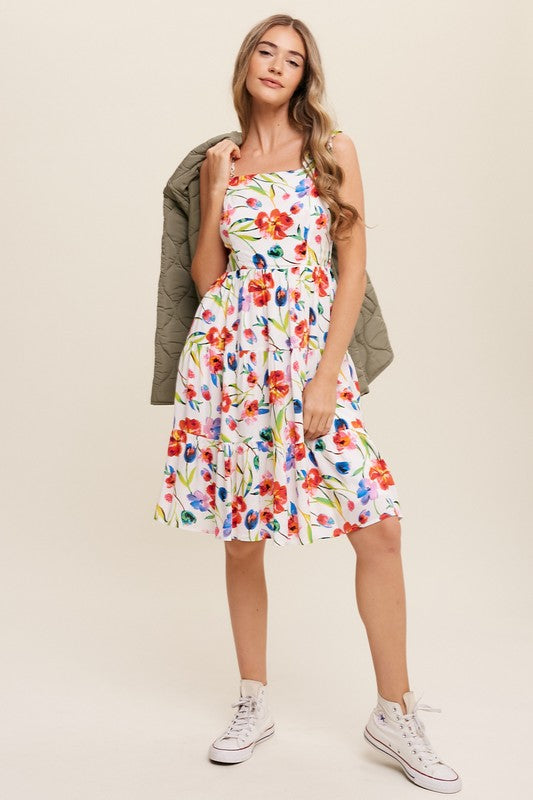 Flower Print Summer Dress