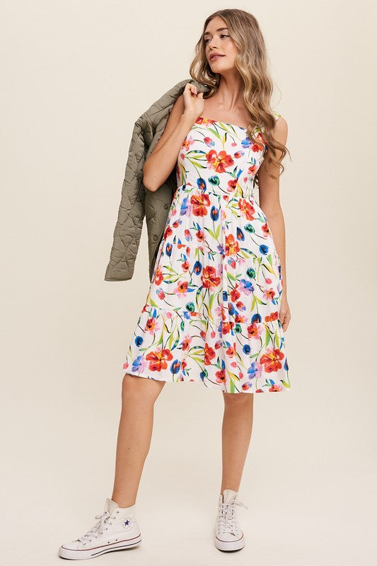 Flower Print Summer Dress