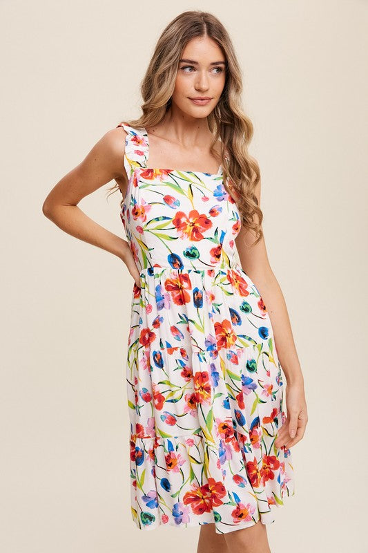 Flower Print Summer Dress