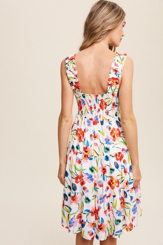 Flower Print Summer Dress