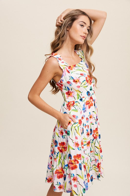 Flower Print Summer Dress