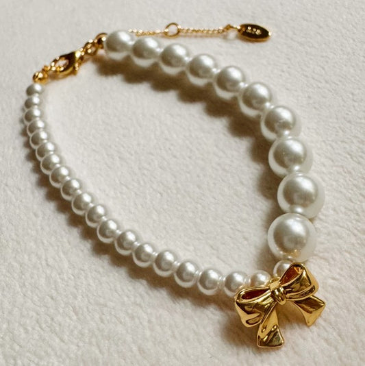 Bow Tie Pearl Bracelet