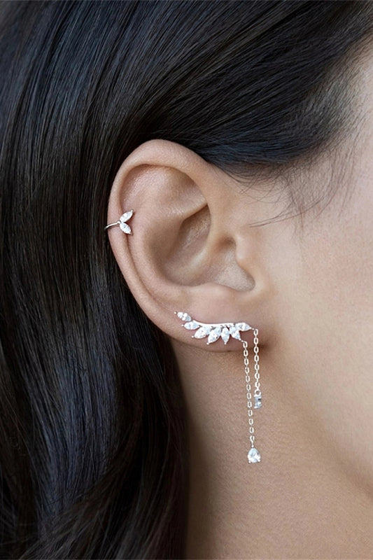 Touch of Sparkle Bridal Crawl Earrings