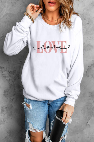 LOVE Print Sweatshirt